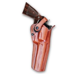 Three Slots Leather Holster Fits, Colt Python 357 Mag Revolver 6&Prime; Barrel #1306#