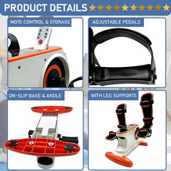 PHYCISER Electric Pedal Exercise Bike with Leg Support, 2-In-1 Motorized Exercis