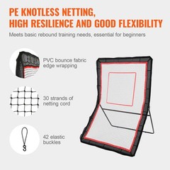 VEVOR 5/3/4×7/8/4ft Lacrosse Baseball Rebounder Softball Bounce Pinchback Net