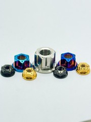 4pcs Titanium Nut M6 M8 M10 M12 M14 M16 Fancy Flange Ti Nuts For Bike Motoycycle