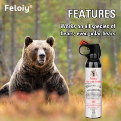 Feloiy Bear Spray 11oz Powerful Stream Strongest Legal Formula with Holster
