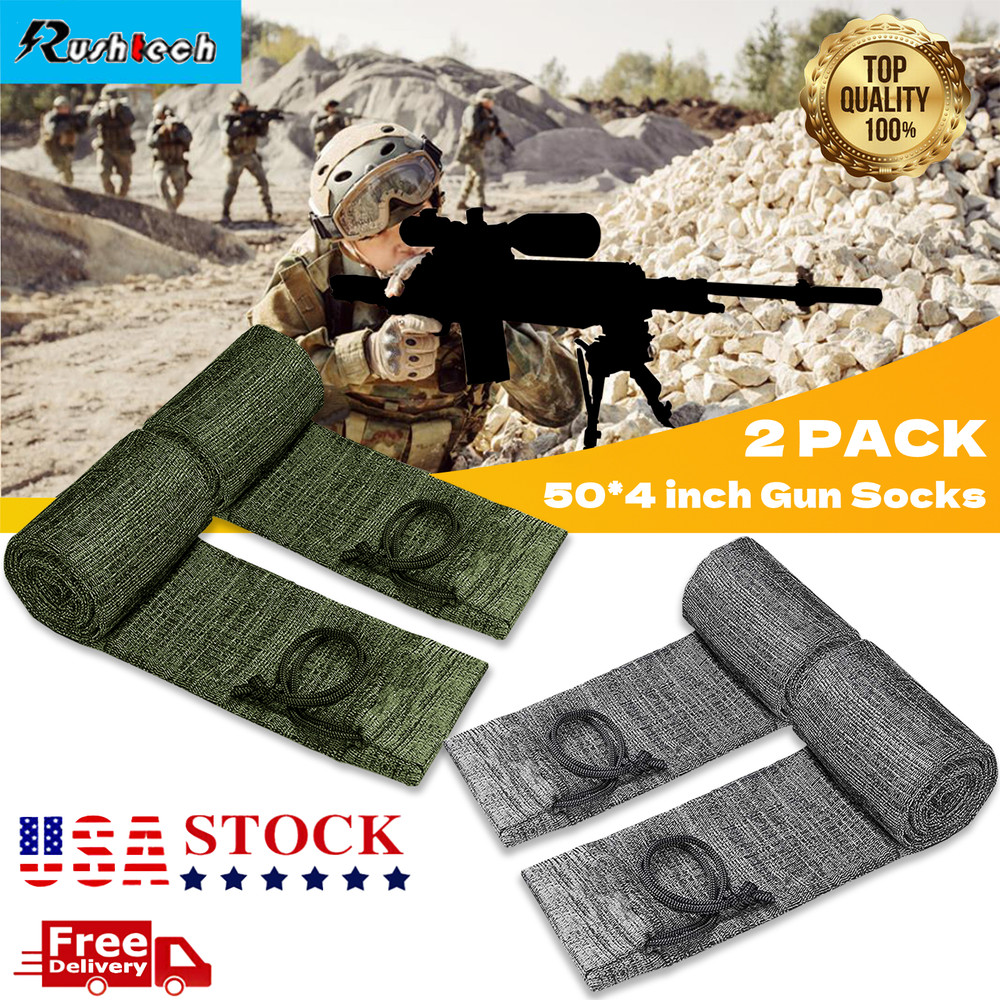 2 Packs Gun Socks Silicone Treated Sleeve Shooting Cover for Guns