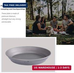 Boundless Voyage Ultralight Titanium Bowl Pan Plate Dish with Carry Bag Outdoor