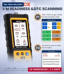 OBD2 Scanner with ABS SRS Transmission, Reset Fault Lights | Check Engine Code R