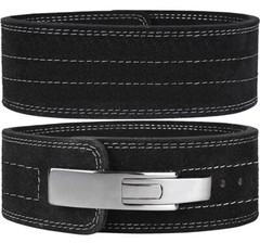 ARD CHAMPS® 10MM Weight Power Lifting Leather Lever Pro Belt Small Black
