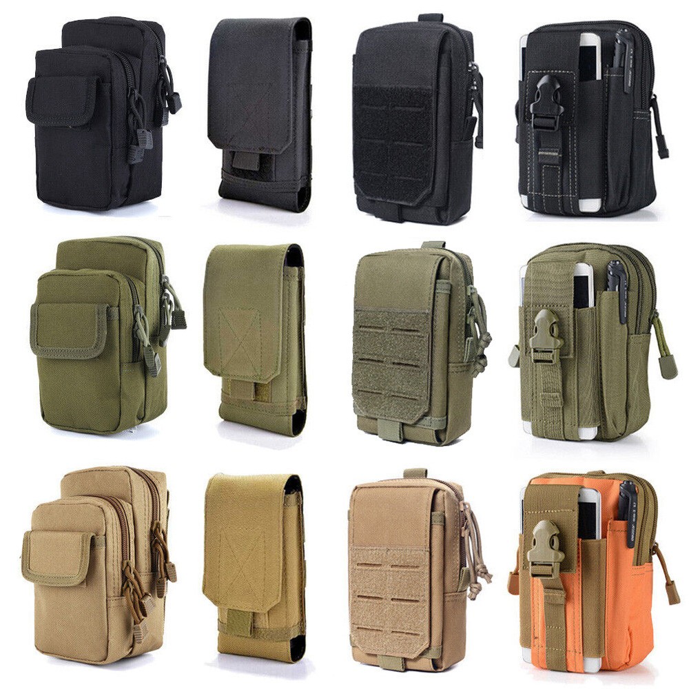 Universal Tactical Military Molle Cell Phone Holster Pouch Waist Pack Belt Bag