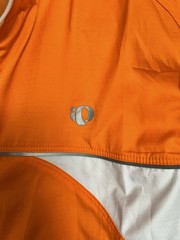 Pearl Izumi Men&rsquo;s Cycling Wind Vest M Orange/White Colorblock Full Zip Mesh
