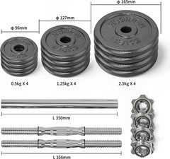 20Kg/30Kg Adjustable Dumbbells Weights Set for Men Women, Cast Iron Dumbell Barb