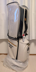 Malbon Golf Caddy Bag color White artificial leather with 2 hood covers JP