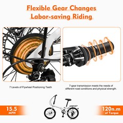 20 inch 7 Speed Folding City Bike Bicycle Folding Bike for Adults Lightweight
