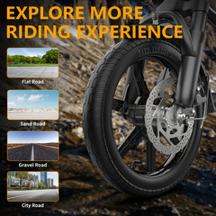 14Inch Ebike 500W Folding Electric Bike Bicycle 48V 10.4AH 35KM/H 30miles Range