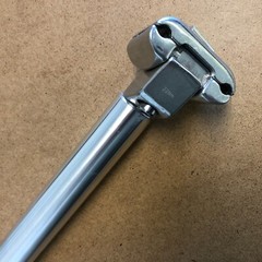New Kalloy Bicycle Seat Post Micro Adjust 28.6 – 31.6mm Length 350mm Silver