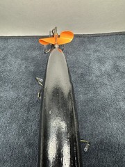 Wood Musky Topwater – Unknown Maker – Muskie – 3 Props (2 Front,1 Rear)