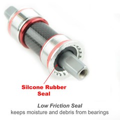OMNI Racer ISO Square Taper Steel Bottom Bracket Centaur Veloce Mirage: 68x115mm