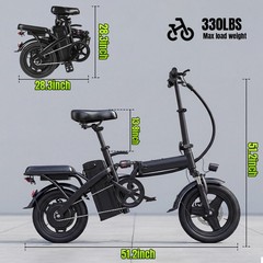 Foldable Electric Bike Adults 560W 32Miles Commuter City Ebike UL 2849 Certified