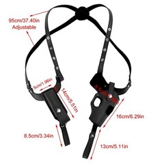 Genuine Leather Tactical Shoulder Underarm Gun Holster Pistol Concealed Carry