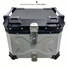 45L Motorcycle Top Case Made of Thick Aluminum Alloy a Sturdy Hard Luggage Box