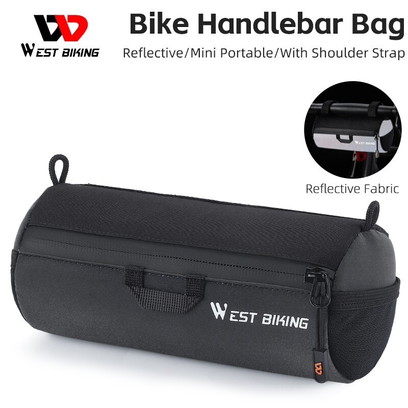 WEST BIKING Bicycle Handlebar Bag Shoulder Bag Waterproof Reflective Bike Bag