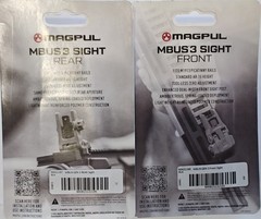 MBUS3 MAGP Sight Set Generation 3 – MBUIS Black Front & Rear Flip Up Sights