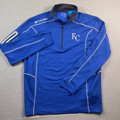Columbia Golf Kansas City Royals KC Omni Wick 1/4 Zip Men M Shotgun Pullover NEW