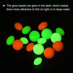 200Pcs 5mm Dia Round Plastic Fishing Beads Tackle Tool Black