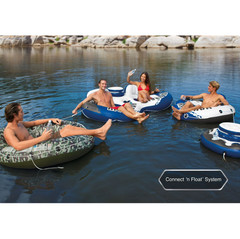 Intex River Run 1 Inflatable Float 53in Mesh Bottom Cup Holders Adult Tube