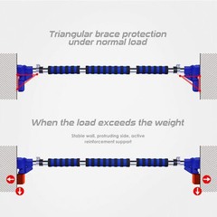 Doeplex Pull Up Bar with Locking Mechanism Door Exercise Bar Adjustable Width