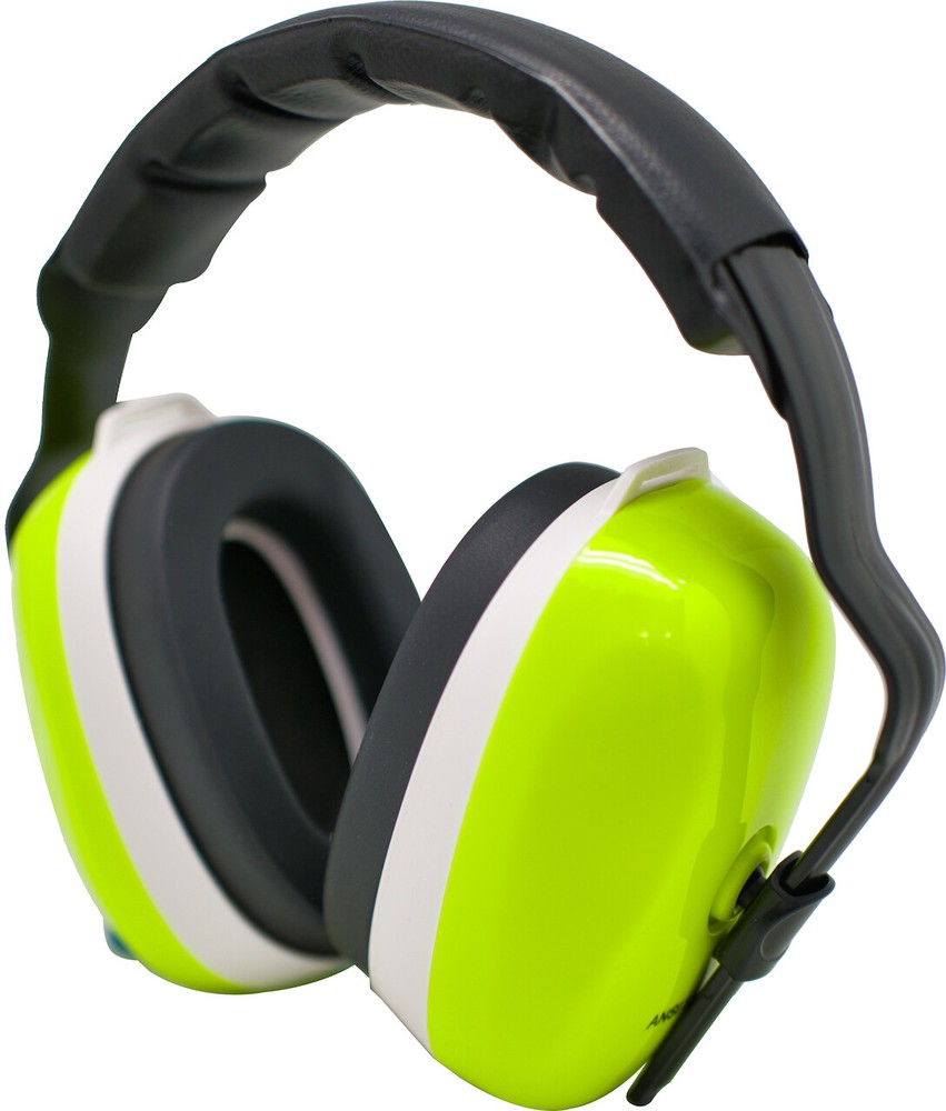 Safety Ear Muffs Noise Reduction Hunting Construction Adjustable Lime ANSI