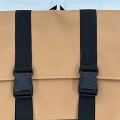 Rains Trail MSN Bag Buckle Backpack Tan Khaki Black Waterproof Laptop Bag Unisex