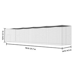 VEVOR 70FT Softball Baseball Cage Netting Heavy Duty PE Pitching Batting Net