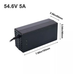 54.6V/5A Charger Adapter DC5.5*2.1 Plug Fast Charge For 48V Ebike Li-ion Battery