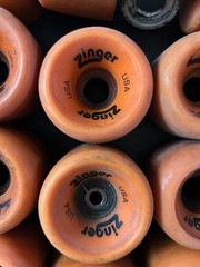 Lot of 20 Vanguard Zinger Orange Roller Skate Wheels (Condition& Size Varies)