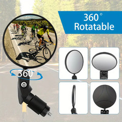 Bike Mirrors 2pcs Bar End Bicycle Mirrors for Handlebars Bicycle Cycling + Tools