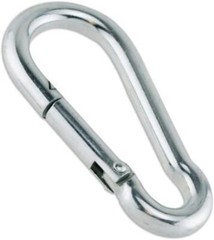 10/50/100 3&Prime; Heavy Duty Carabiner Clips M8 5/16&Prime; Galvanized Steel 500LBS