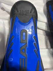 HEAD Energy Adult Training Swim Fins Blue/Black Snorkel Flippers Sz 3.5-12