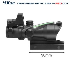 5X35 4X32 ACOG True Fiber Optic Red Green Cross Chevron Dot Tactical Sight Scope