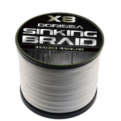 8 Strands Sinking Braid 8+1 White Power PE Braided Fishing Line 100m-1000m