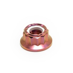 Ti Titanium 12 Point Nuts M5 M6 M8 M10 M12 Bicycle Flange Nylon locking Nut