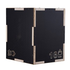 VEVOR 16/14/12 Inch 3 in 1 Plyometric Jump Box Fitness Exercise Plyo Box Wooden
