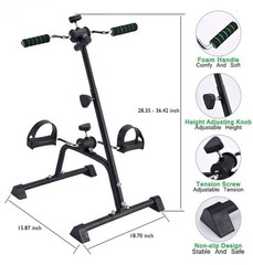 Pedal Exerciser Seniors Adjustable Equipment Fitness Home Use Arm Leg Exercise