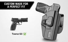 OWB Polymer Holster Fit Taurus G3, Open Carry Holster for Outside Waistband