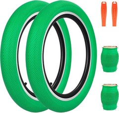 20 inch Kids Bike Tire Colorful Anti-Slip Tire 20 x 2.4 inch Foldable Replace…
