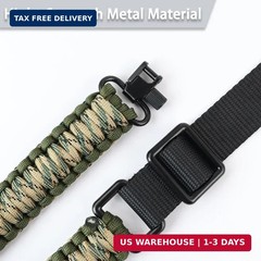 Handmade Two-Point Sling Paracord Rifle Sling with Swivels, Gun Sling with Adjus