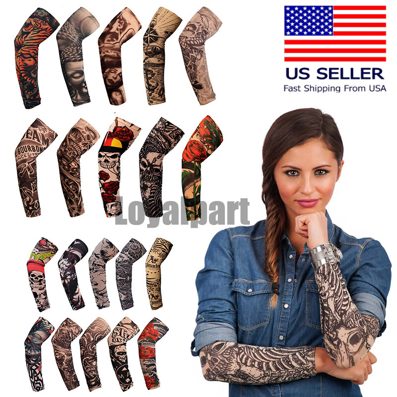 20PCS Tattoo Cooling Arm Sleeves Cover Unisex Sports Outdoor UV Sun Protection