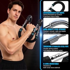Premium Twister Arm Trainer, Adjustable 40-100lb Chest Workout Equipment