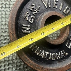 Weider International Single 2.5 kg 5.5 lb Olympic plate Weight change kilo Vtg