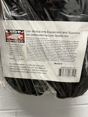 NEW!! Lion Martial Arts Vinyl Shin Instep Guard Mixed Martial Arts – Large Black