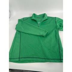 Pebble Beach Performance 1/4 Zip Bright Green Activewear/ Golf Pullover Size M