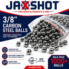 1000 qty 3/8&Prime; Inch Steel Shot Slingshot Ammo Balls