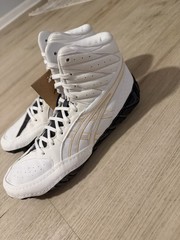 Asics Aggressor 6 Wrestling Shoes – WHITE/CHAMPAGNE MENS Size 8
